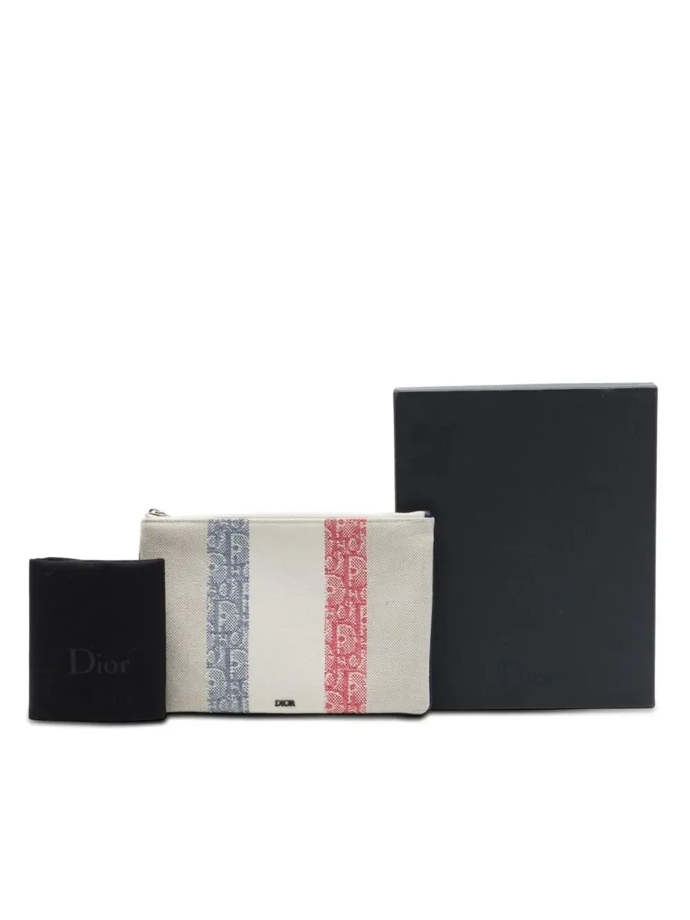 Dior Tricolor Oblique Canvas Stripe Zip #284162D46B